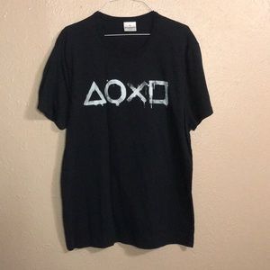 Playstation Controller Symbols Graphic T Shirt Black Men’s Size XL